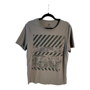 EXPRESS Men Gray  Graphic Tee T-Shirt short sleeve 100% cotton Size M